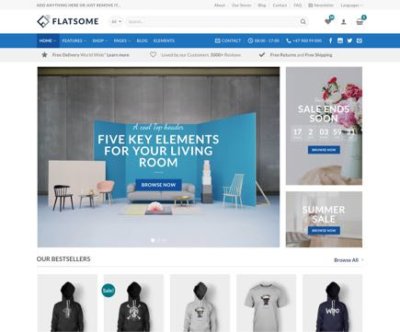 Mega Shop 多品类商城 网站首页预览