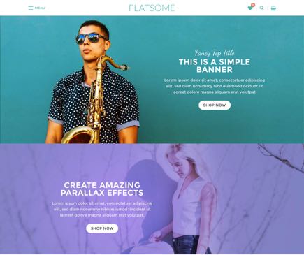 Parallax Shop 视差商城 网站首页预览
