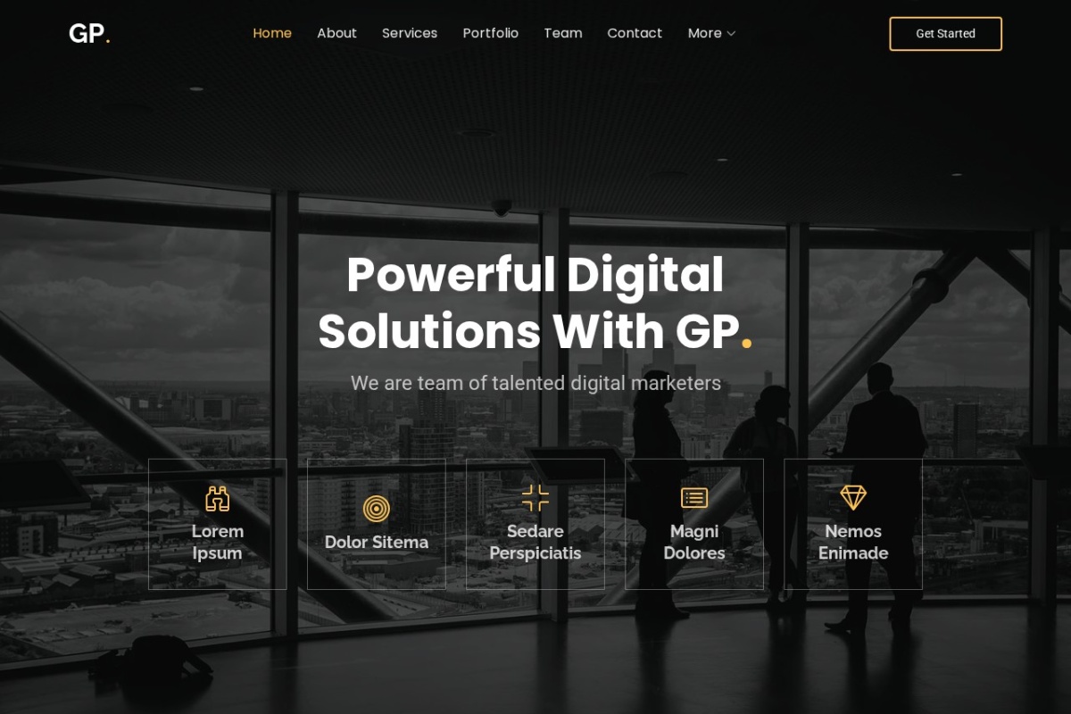 GP 高科技企业 网站首页预览