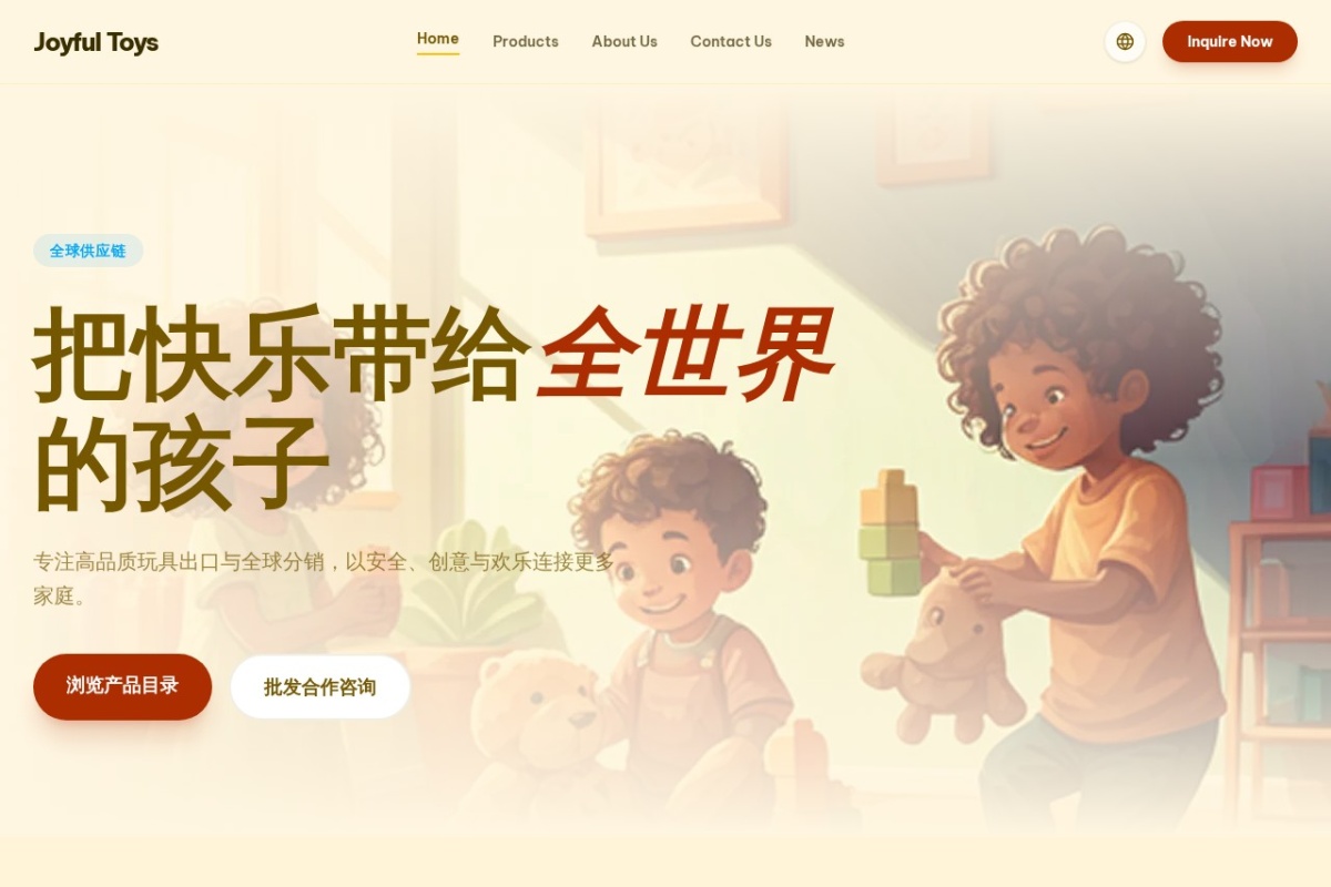Kids Toys 儿童玩具 网站首页预览